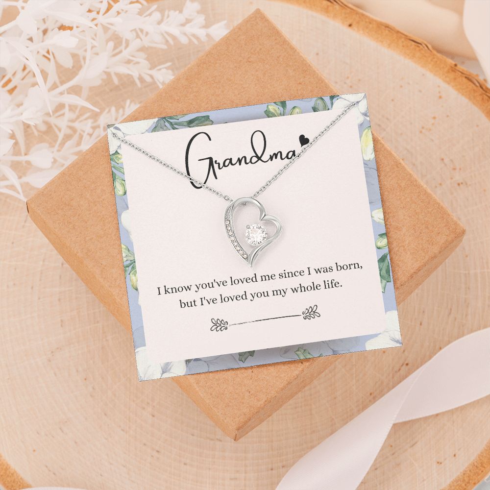 To My Grandma Necklace, Gift for Grandmother Necklace, Mothers Day Gift For Grandma Nana, Grandma Jewelry From Grandchildren GrandKids , Jewelry Box Gift For Grandma Grandmother9 Forever Love Necklace