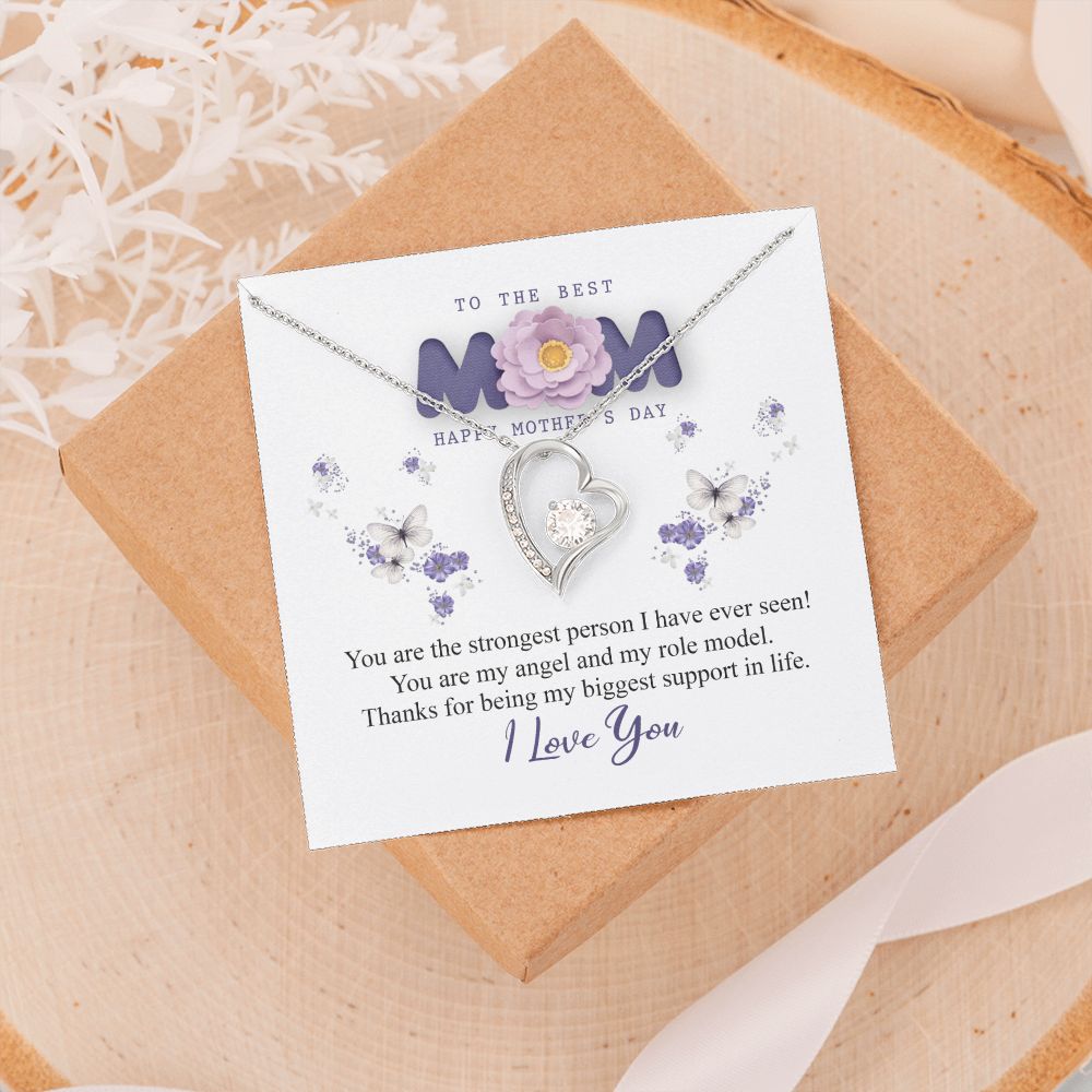 To The Best Mom Necklace, Best Mom Gifts, Mothers Day Gifts, Birthday Gift For Mom Forever Love Necklace