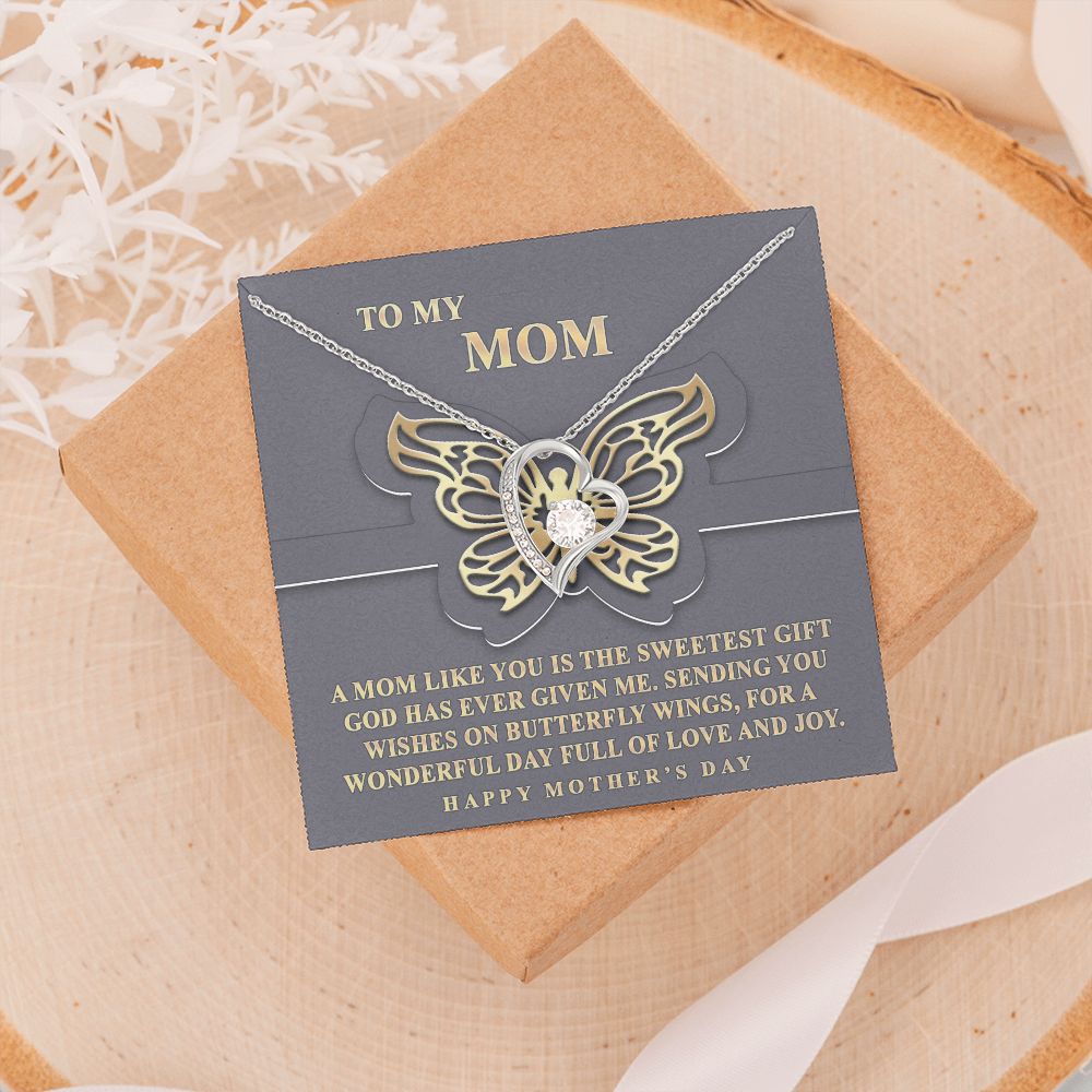 To My Mom Necklace, Gift For Mom, Mother's Day Gift from Daughter, Mom Jewelry Gift for Mothers Day, Birthday Gift for Mother, Moms Gift from Daughter Son, Necklace for Mom Mother 12 Forever Love Necklace