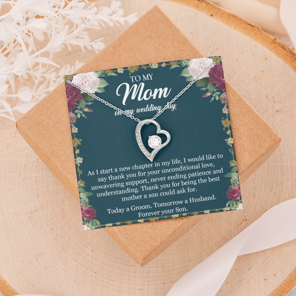 To My Mom Necklace, Gift For Mom, Mother's Day Gift from Daughter, Mom Jewelry Gift for Mothers Day, Birthday Gift for Mother, Moms Gift from Daughter Son, Necklace for Mom Mother 3 Forever Love Necklace