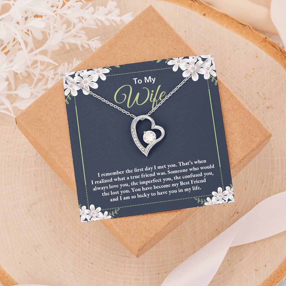 Birthday Gifts For Wife, Necklace Gifts For Wife From Husband, To My Wife Jewelry For Women , To My Wife Necklace  from Husband Wedding Anniversary Present For Wife, Beautiful Wife Jewelry Christmas28 Forever Love Necklace