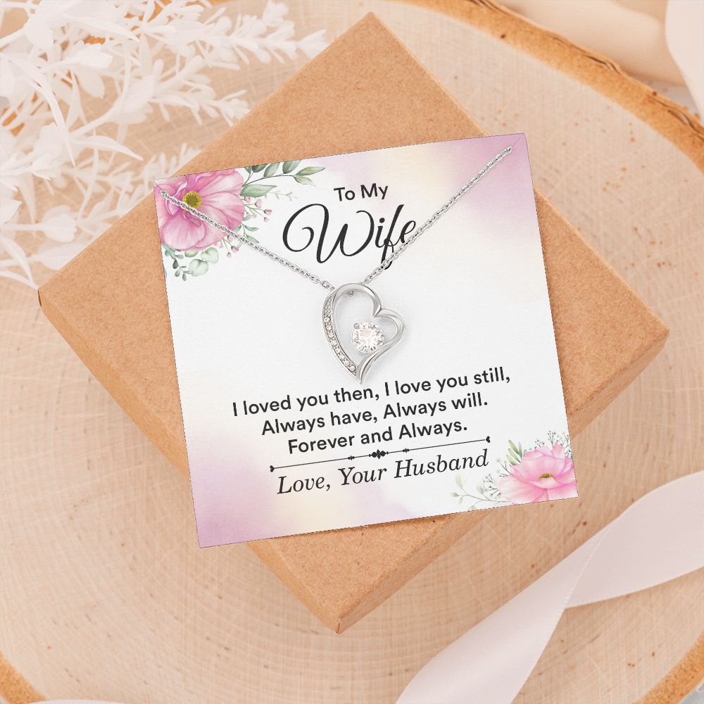 Birthday Gifts For Wife, Necklace Gifts For Wife From Husband, To My Wife Jewelry For Women , To My Wife Necklace  from Husband Wedding Anniversary Present For Wife, Beautiful Wife Jewelry Christmas27 Forever Love Necklace