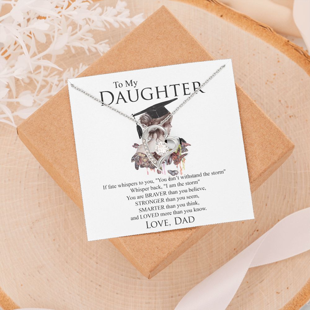 Mother Daughter Gift Ideas, To My Daughter Gift Necklace from Mom, Jewelry Pendant Present for Daughter, Birthday Christmas Gift Graduation Gifts for Daughters, Mother and Daughter Necklace 25 Forever Love Necklace