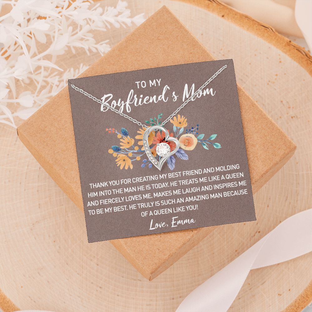 Gift for Boyfriend's Mom, Boyfriend Mom Gift, To My Boyfriends Mom's Gift, Mother's Day Gift for Boyfriends Mom, Boyfriend Mom Forever Love Necklace