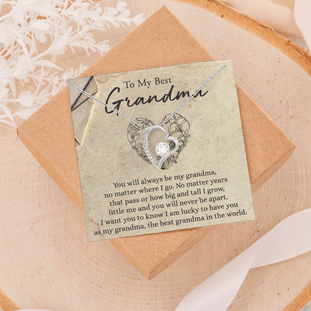 To My Grandma Necklace, Gift for Grandmother Necklace, Mothers Day Gift For Grandma Nana, Grandma Jewelry From Grandchildren GrandKids , Jewelry Box Gift For Grandma Grandmother6 Forever Love Necklace