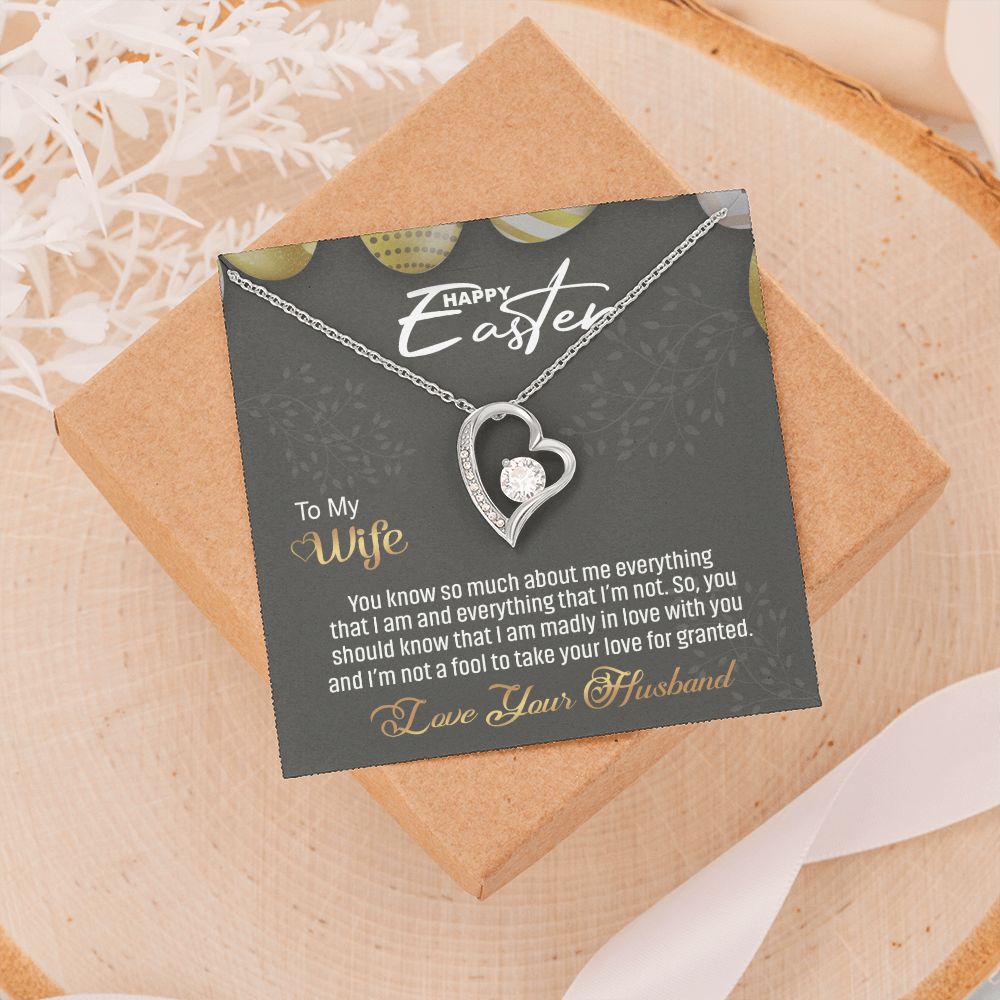 To my Wife Love Knot Necklace, Easter Gift for Wife Necklace, Easter Necklace Forever Love Necklace