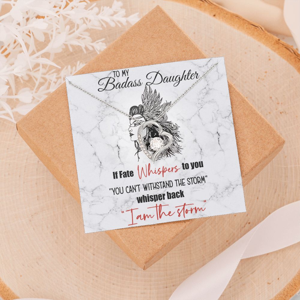 Bonus Daughter Gifts From Stepdad, Step Daughter Gifts From Stepmom, Stepdaughter Gifts From Stepdad, Father Stepdaughter Necklace, To My Bonus Daughter Necklaces, Christmas Gifts For Bonus10 Forever Love Necklace