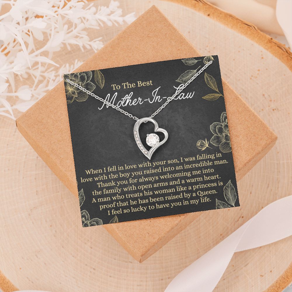 Mother In Law Gift, Cute Mother In Law Gifts Christmas, Unique Gift for Mother In Law Birthday, Best Mother In Law Gift, Mother-In-Law Gift Forever Love Necklace