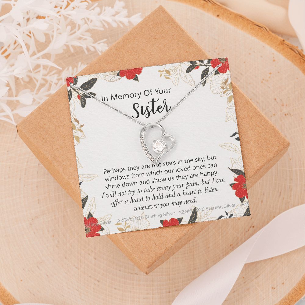 In Memory Of Your Sister Gift, Sympathy Loss Of Sister, Memorial Gift For Loss Of Sister , Sympathy Gift Loss Of A Sister, Loss Of A Sister Forever Love Necklace