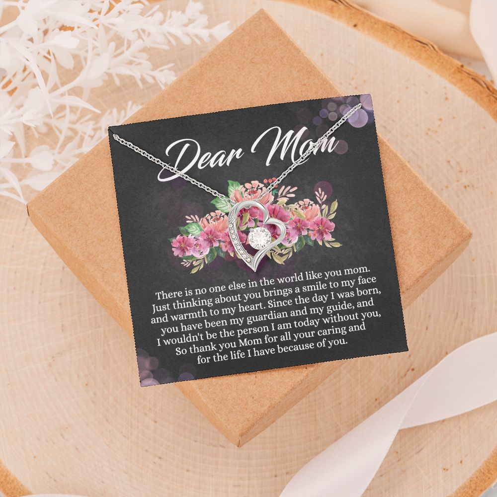 To My Mom Necklace, Mothers Day Gift From Daughter, Mom Gifts Idea, Mothers Day Necklace From Daughter, Mothers Day Gift From Son, Gift For Mom From Son, Mothers Day Jewelry Box Forever Love Necklace