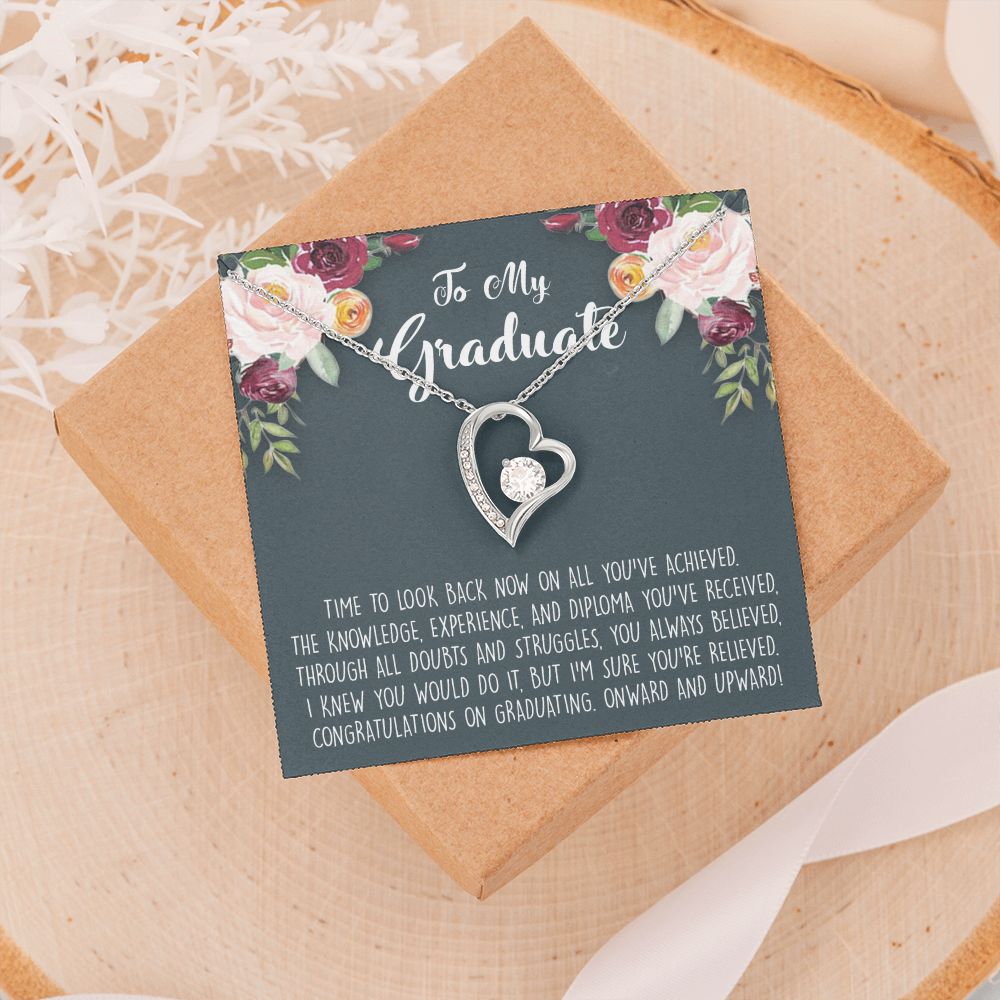 Graduation Gift Necklace for Girls Jewelry, College, High School, Elementary School, Senior Graduation Congrats Graduation Pendants Gift For Daughter, Granddaughter, Niece, Sister Forever Love Necklace