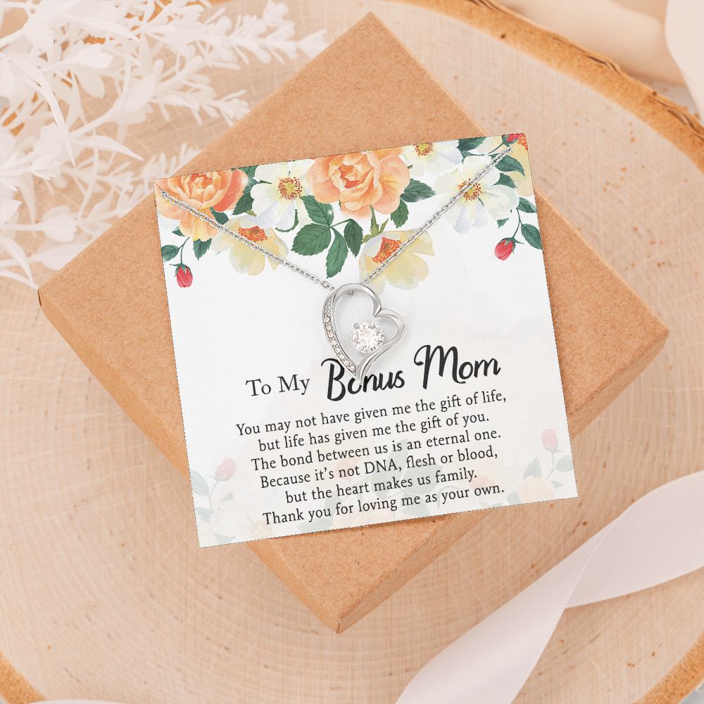 Mother Daughter Necklace as Daughter Gift from Mom, Mom Necklace as Christmas Gift for Mom from Son, Birthday Gift for Mother in Law Necklace, Bonus Mom Gifts for Step Mom Necklace5 Forever Love Necklace