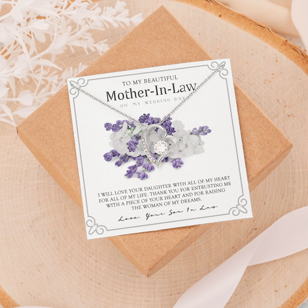 Mother in Law Necklace, Jewelry for Women, Future Mother in Law Gifts from Daughter in Law, Mother of Bride Gifts For Mother in Law, Birthday Gifts For Mother In Law From Daughter In Law9 Forever Love Necklace