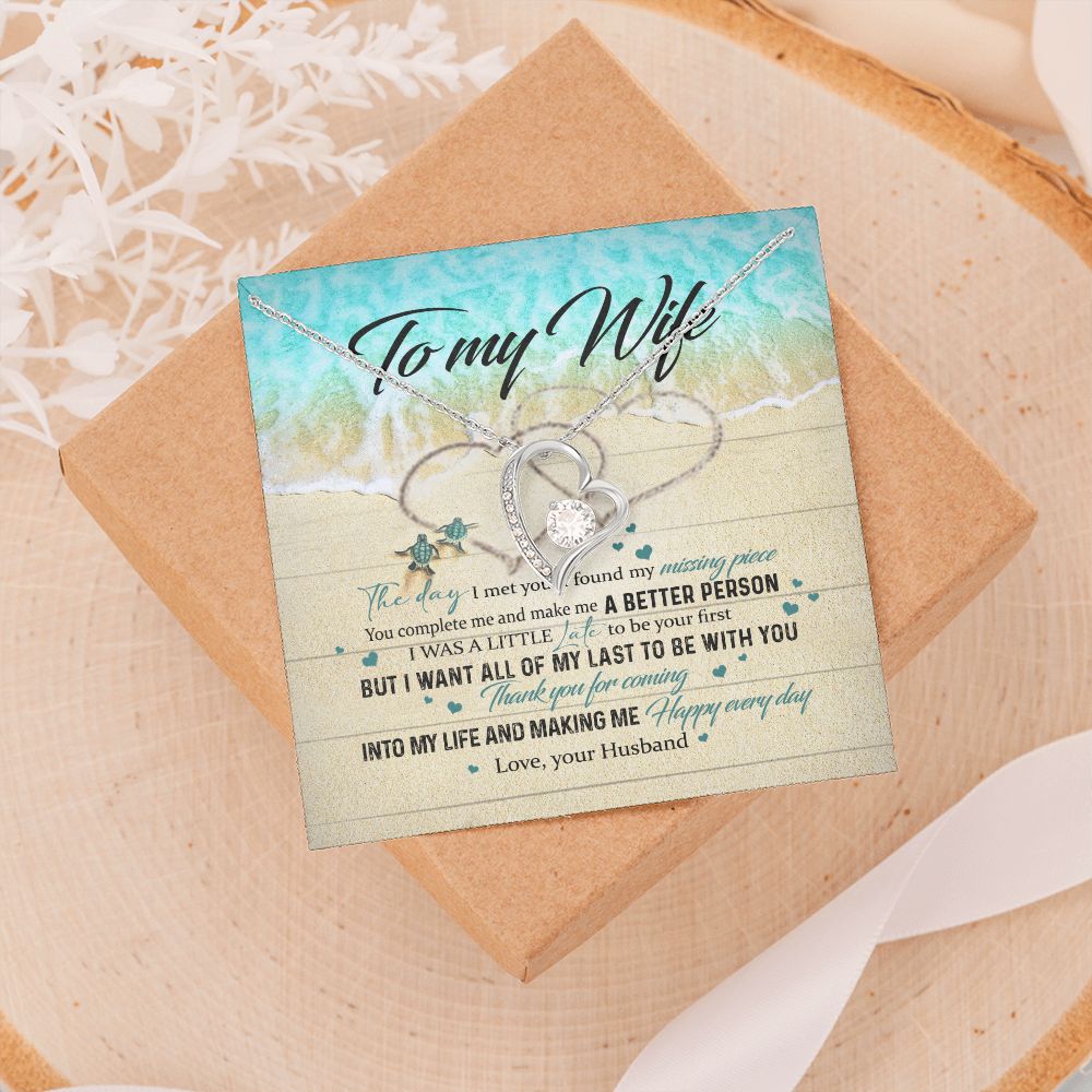 To My Wife Gift Alluring Necklace Valentines Gift For Wife Necklace For Women Forever Love Necklace