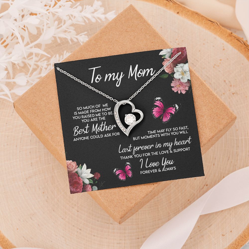 To My Mom Necklace, Gift For Mom, Mother's Day Gift from Daughter, Mom Jewelry Gift for Mothers Day, Birthday Gift for Mother, Moms Gift from Daughter Son, Necklace for Mom Mother 13 Forever Love Necklace