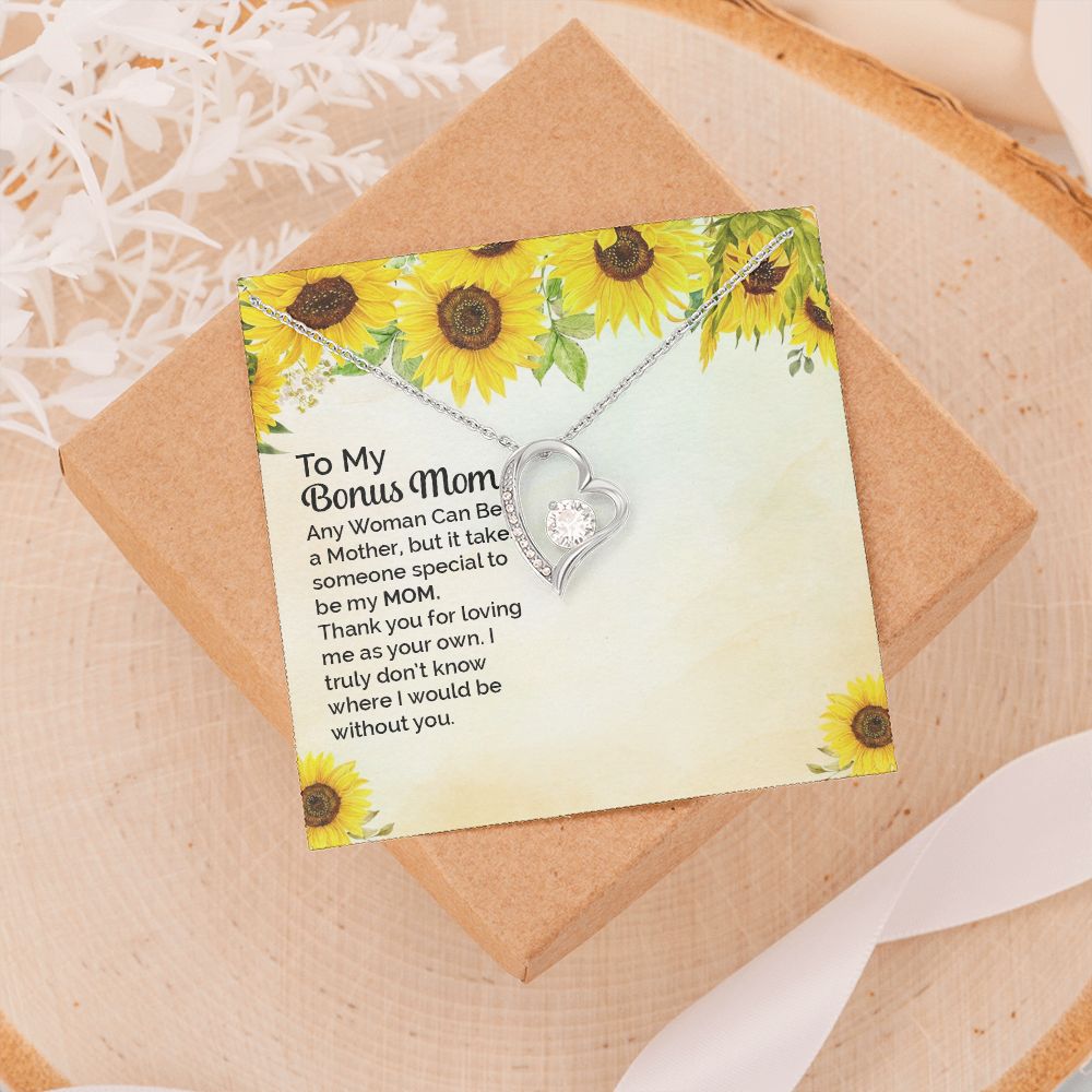 Mother Daughter Necklace as Daughter Gift from Mom, Mom Necklace as Christmas Gift for Mom from Son, Birthday Gift for Mother in Law Necklace, Bonus Mom Gifts for Step Mom Necklace3 Forever Love Necklace