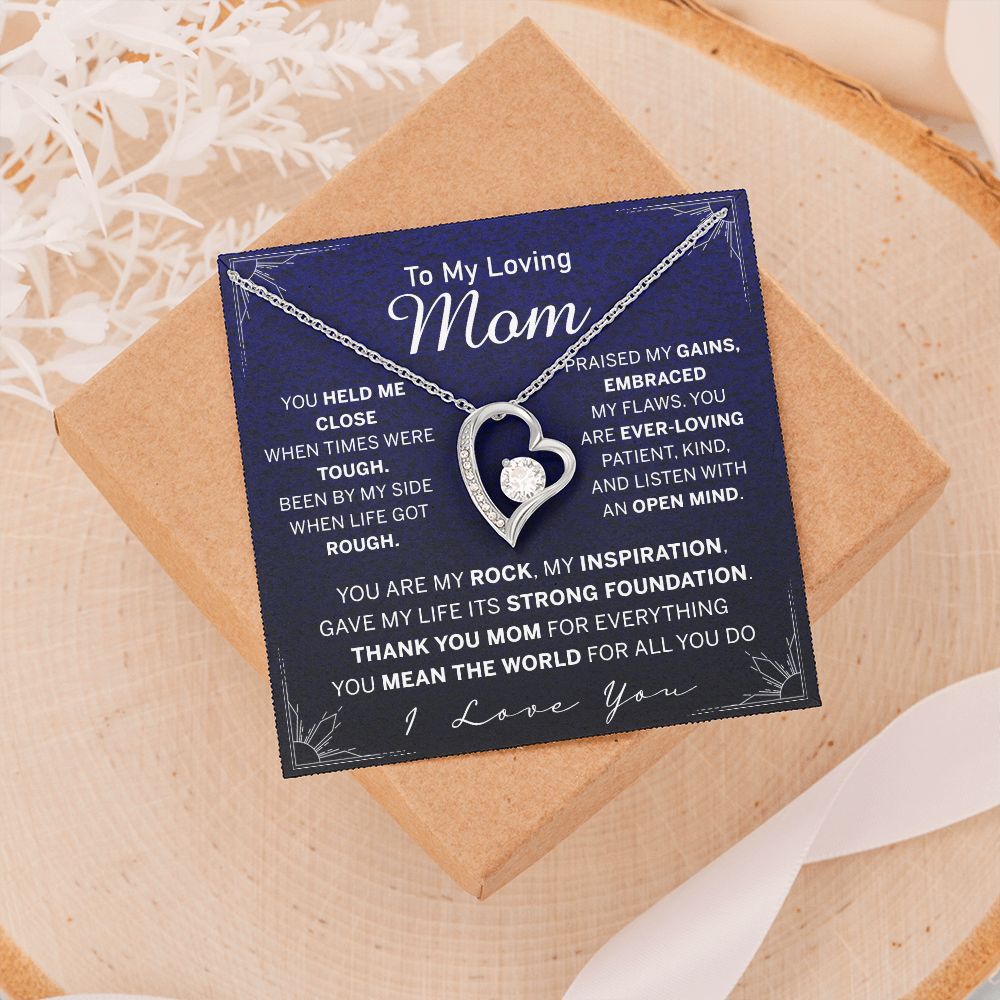 To My Mom Necklace, Gift For Mom, Mother's Day Gift from Daughter, Mom Jewelry Gift for Mothers Day, Birthday Gift for Mother, Moms Gift from Daughter Son, Necklace for Mom Mother Forever Love Necklace