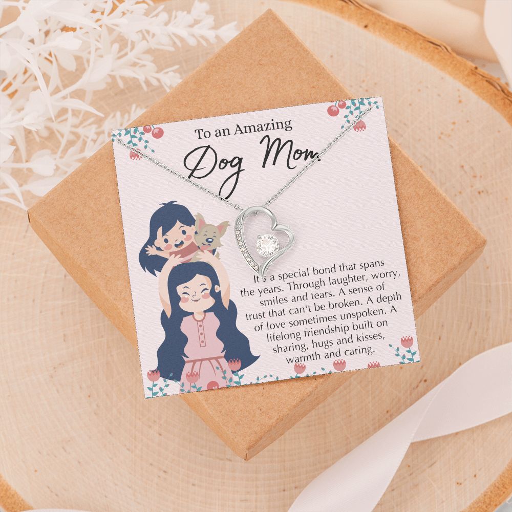 Love Knot Necklace, Dog Mom Gift For Mother's Day, Dog Mom Necklace For Women, Dog Mama Sentimental Gift, Dog Lover Gifts For Her, Unique Forever Love Necklace