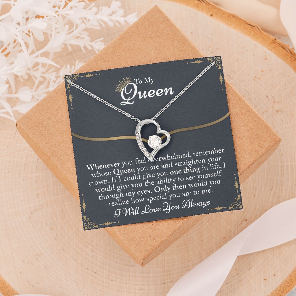 To My Queen Gift For Her Jewelry Gift Her Gift for Her Christmas Necklace Forever Love Necklace