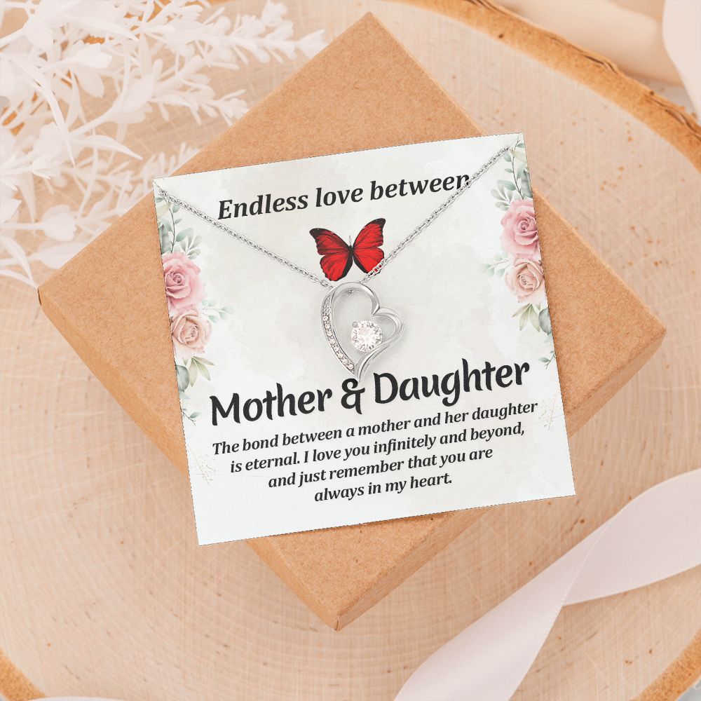 To My Mom Necklace, Gift For Mom, Mother's Day Gift from Daughter, Mom Jewelry Gift for Mothers Day, Birthday Gift for Mother, Moms Gift from Daughter Son, Necklace for Mom Mother 11 Forever Love Necklace