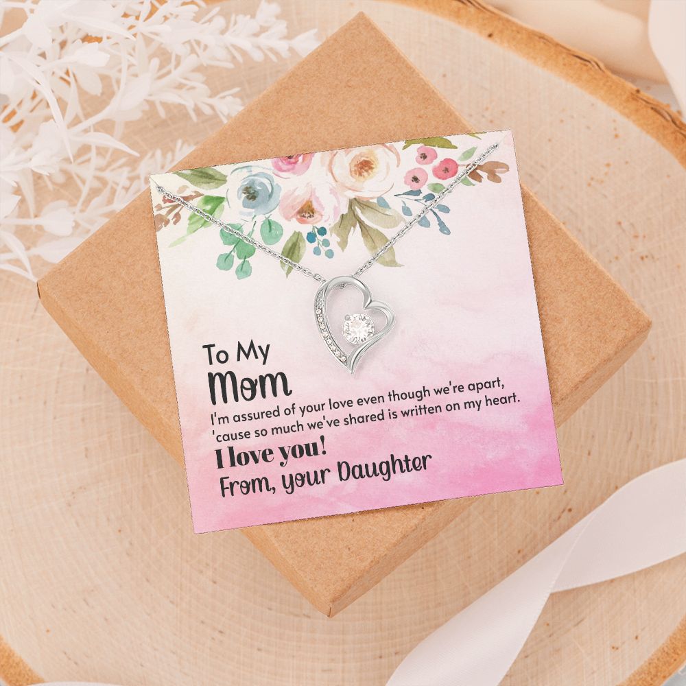 To My Mom Necklace, Gift For Mom, Mother's Day Gift from Daughter, Mom Jewelry Gift for Mothers Day, Birthday Gift for Mother, Moms Gift from Daughter Son, Necklace for Mom Mother 21 Forever Love Necklace