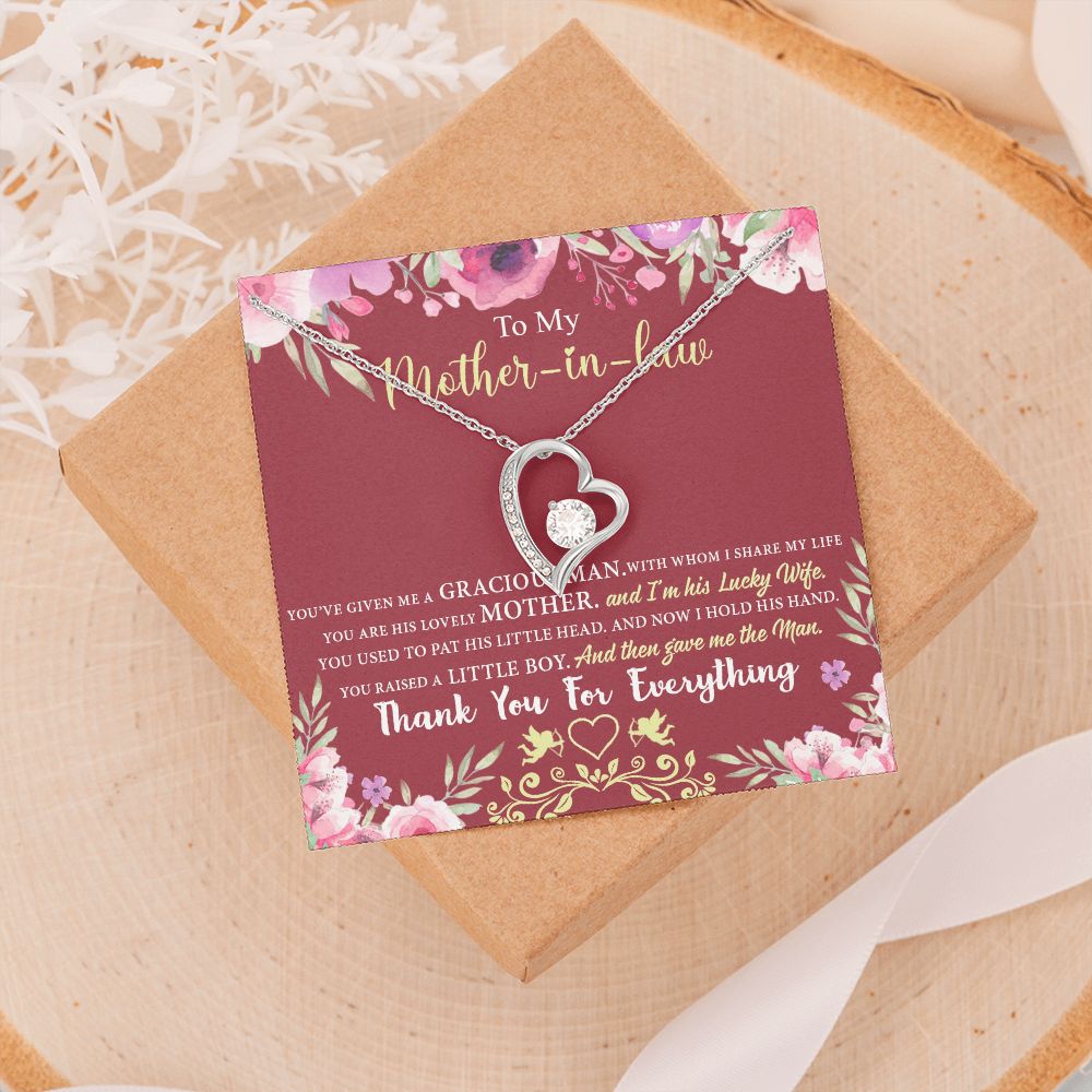 Mother in Law Necklace, Jewelry for Women, Future Mother in Law Gifts from Daughter in Law, Mother of Bride Gifts For Mother in Law, Birthday Gifts For Mother In Law From Daughter In Law7 Forever Love Necklace
