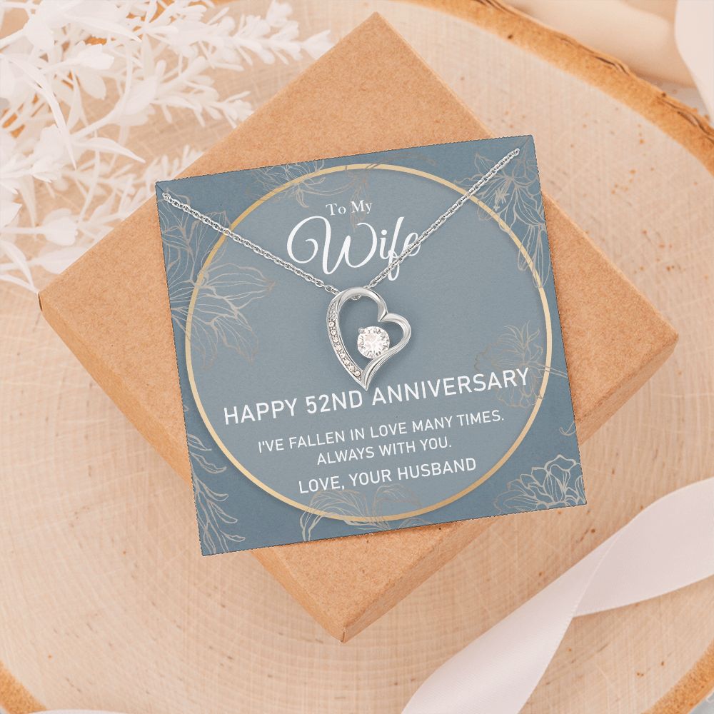 To My Wife Necklace from Husband, Personalized Necklace for Women, Luxury Necklace for Wife from Man Men, Wedding Anniversary Present For Wife, Beautiful Wife Jewelry Christmas Birthday Gifts For Wife5 Forever Love Necklace