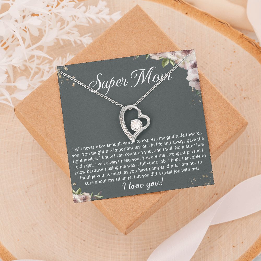 To My Mom Necklace Pendant Gift From Daughter Your Faith Lets Us Know With Message Card Gift For Mom Forever Love Necklace