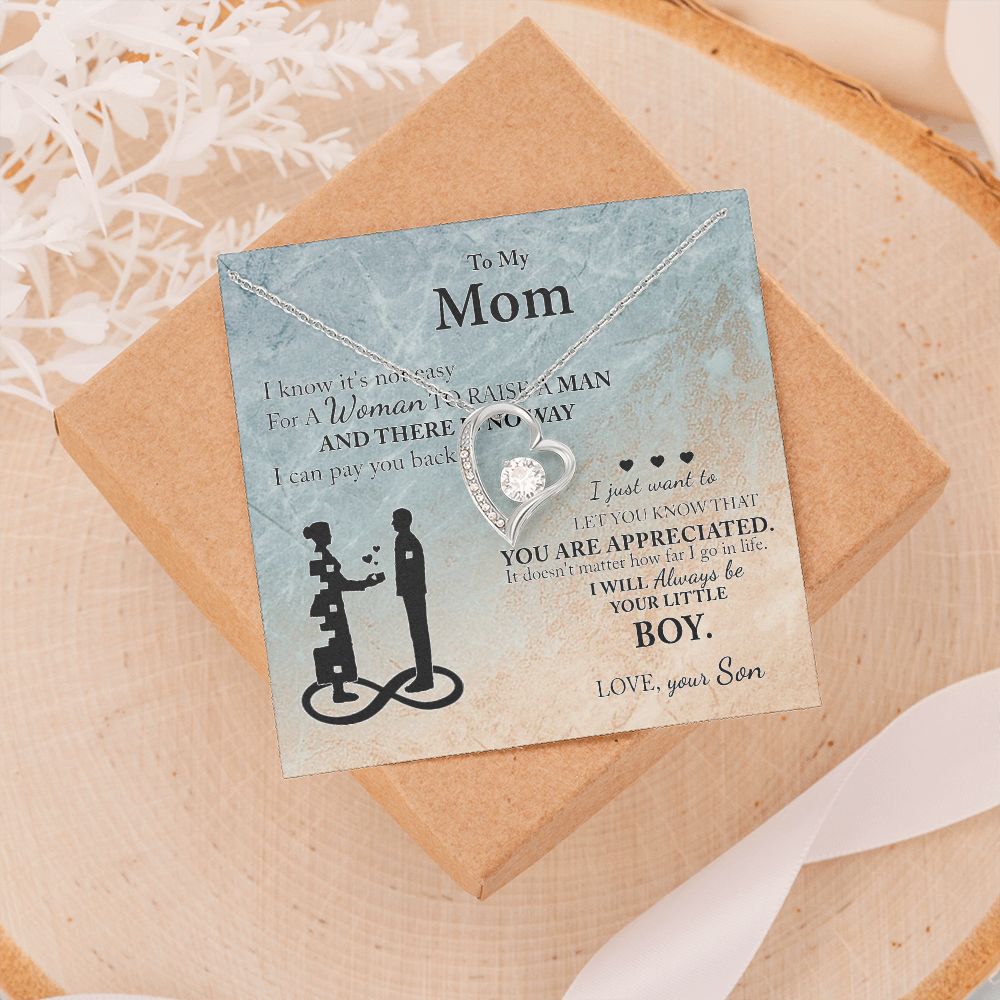 Mom Gift From Son To Mother Necklace Thoughtful Birthday Gift Sentimental Forever Love Necklace