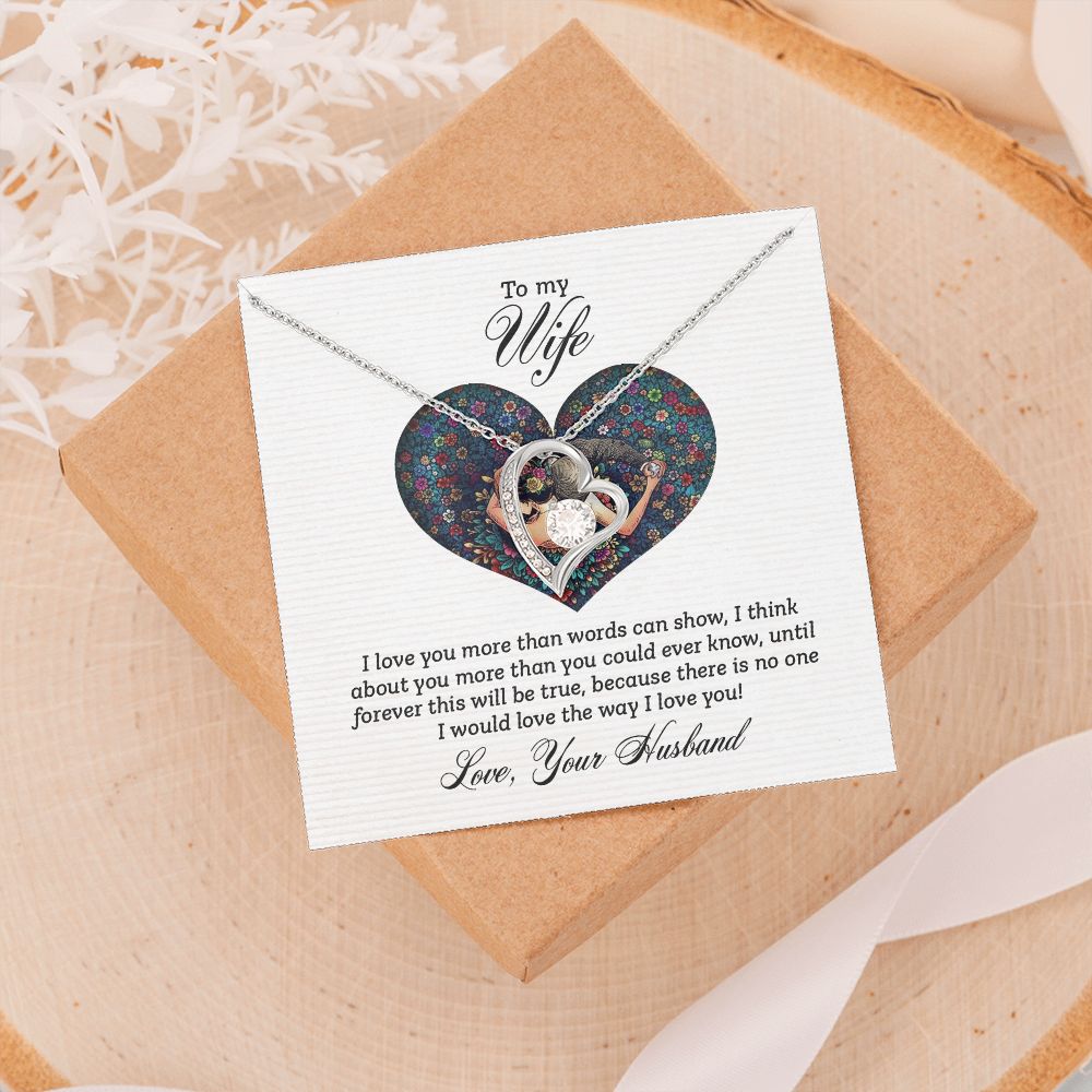 Birthday Gifts For Wife, Necklace Gifts For Wife From Husband, To My Wife Jewelry For Women , To My Wife Necklace  from Husband Wedding Anniversary Present For Wife, Beautiful Wife Jewelry Christmas23 Forever Love Necklace