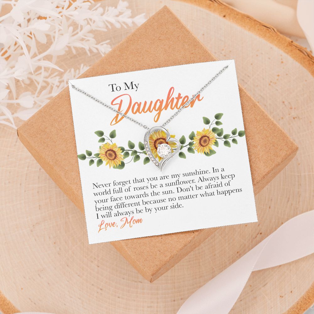 Jewelry Pendant Present for Daughter, To My Daughter Gift Necklace from Mom, Mother Daughter Gift Ideas, Birthday Christmas Gift Graduation Gifts for Daughters, Mother and Daughter Necklace 12 Forever Love Necklace