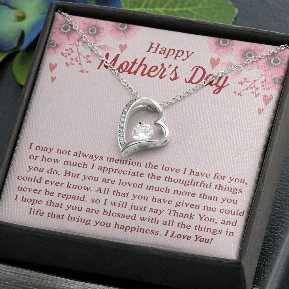 vTo My Mom Angel Mother Necklace Pendant Gift From Daughter Or Son With Message Card Gift For Mom Forever Love Necklace