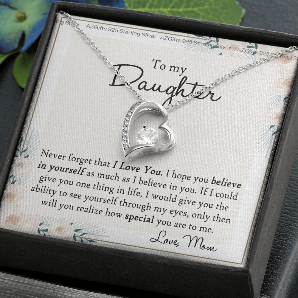 Mother Mom Daughter Necklace Hearts Pendant Necklace Jewelry Gifts for Mom Mother Daughter Jewelry Gift for Women Present for Birthday Anniversary Christmas Forever Love Necklace