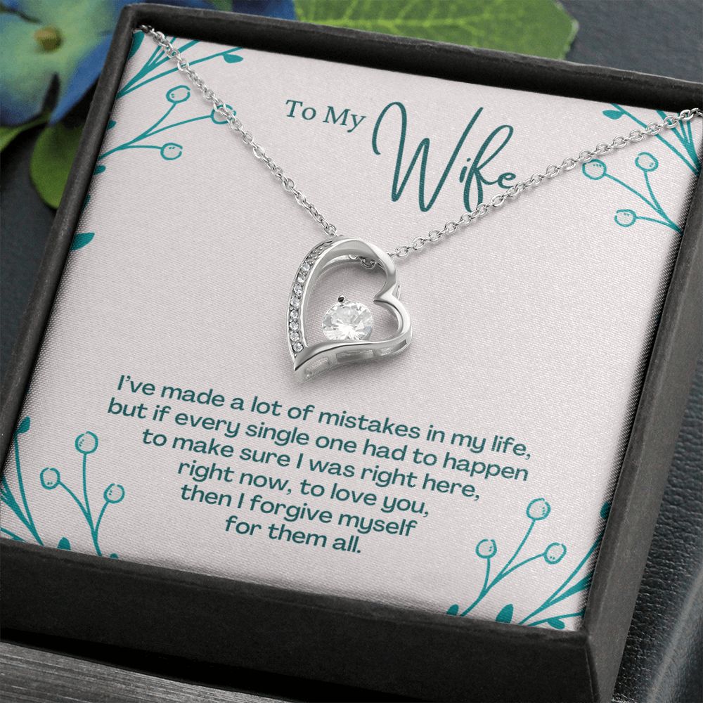 To My Wife Necklace Pendant Gift From Husband I've Made A Lot Of Mistakes With Message Card and Gift Box. Valentine's Day Gift For Wife Future Wife Forever Love Necklace