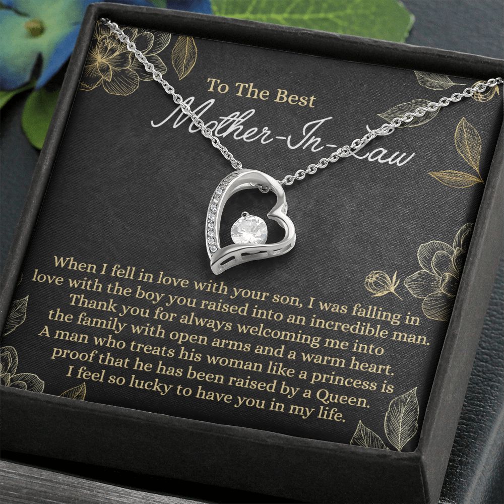 Mother In Law Gift, Cute Mother In Law Gifts Christmas, Unique Gift for Mother In Law Birthday, Best Mother In Law Gift, Mother-In-Law Gift Forever Love Necklace
