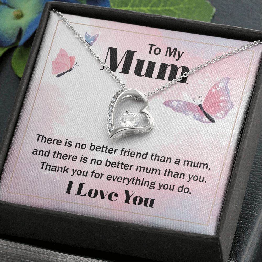 Mom Necklace Gifts for Mom from Daughter to Mom Gifts for Mothers Day from Daughter, To My Mom Necklace from Daughter to Mom Birthday Gifts Necklace with Message Card and Gift Box19 Forever Love Necklace