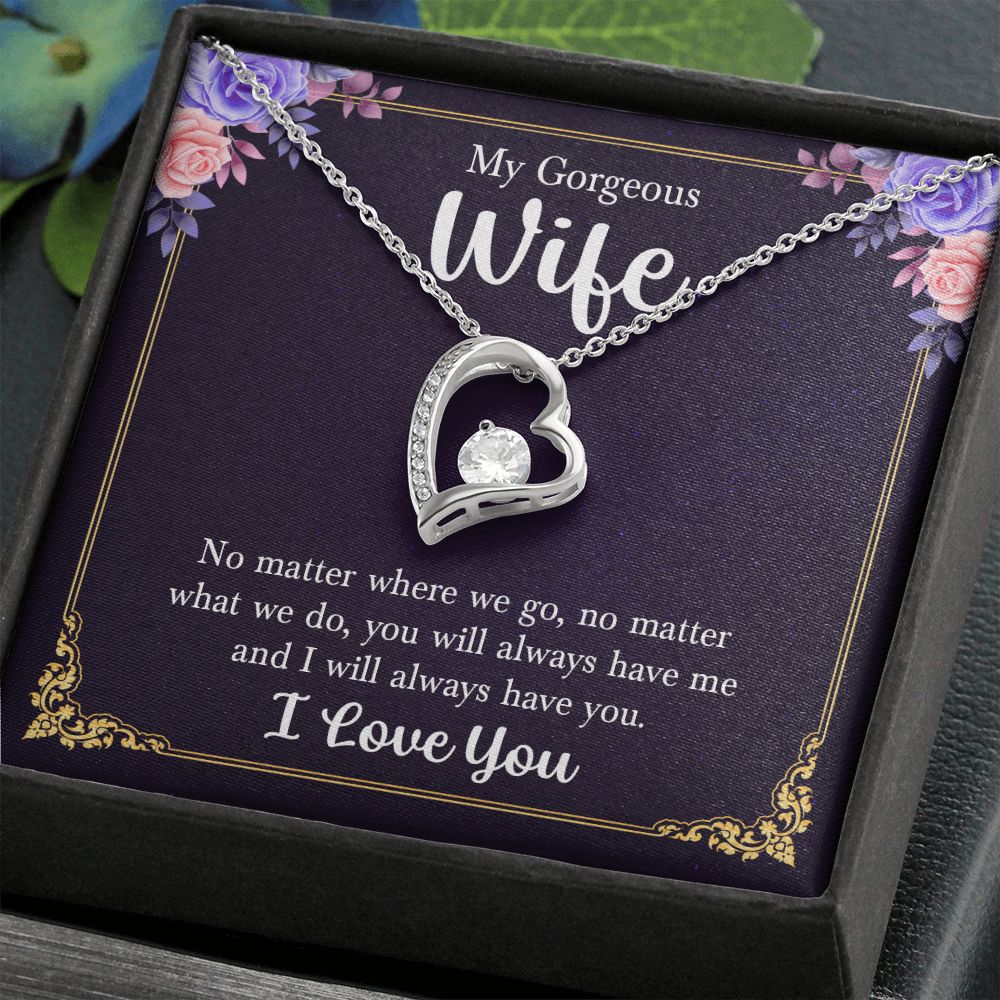 Birthday Gifts For Wife, Necklace Gifts For Wife From Husband, To My Wife Jewelry For Women , To My Wife Necklace  from Husband Wedding Anniversary Present For Wife, Beautiful Wife Jewelry Christmas15 Forever Love Necklace