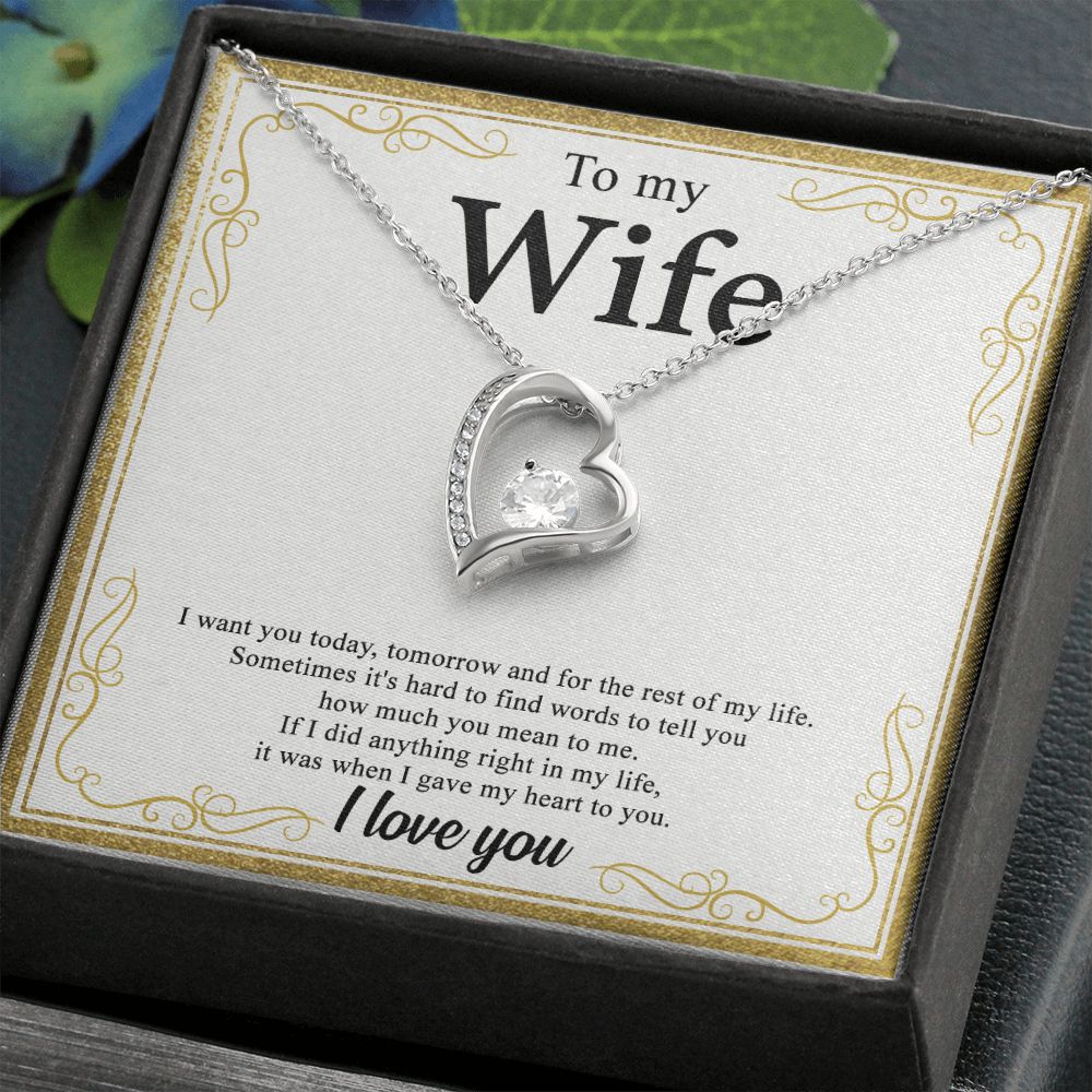 To My Wife Alluring Love Necklace Gift for Wife Valentines Day Gift for Her Forever Love Necklace