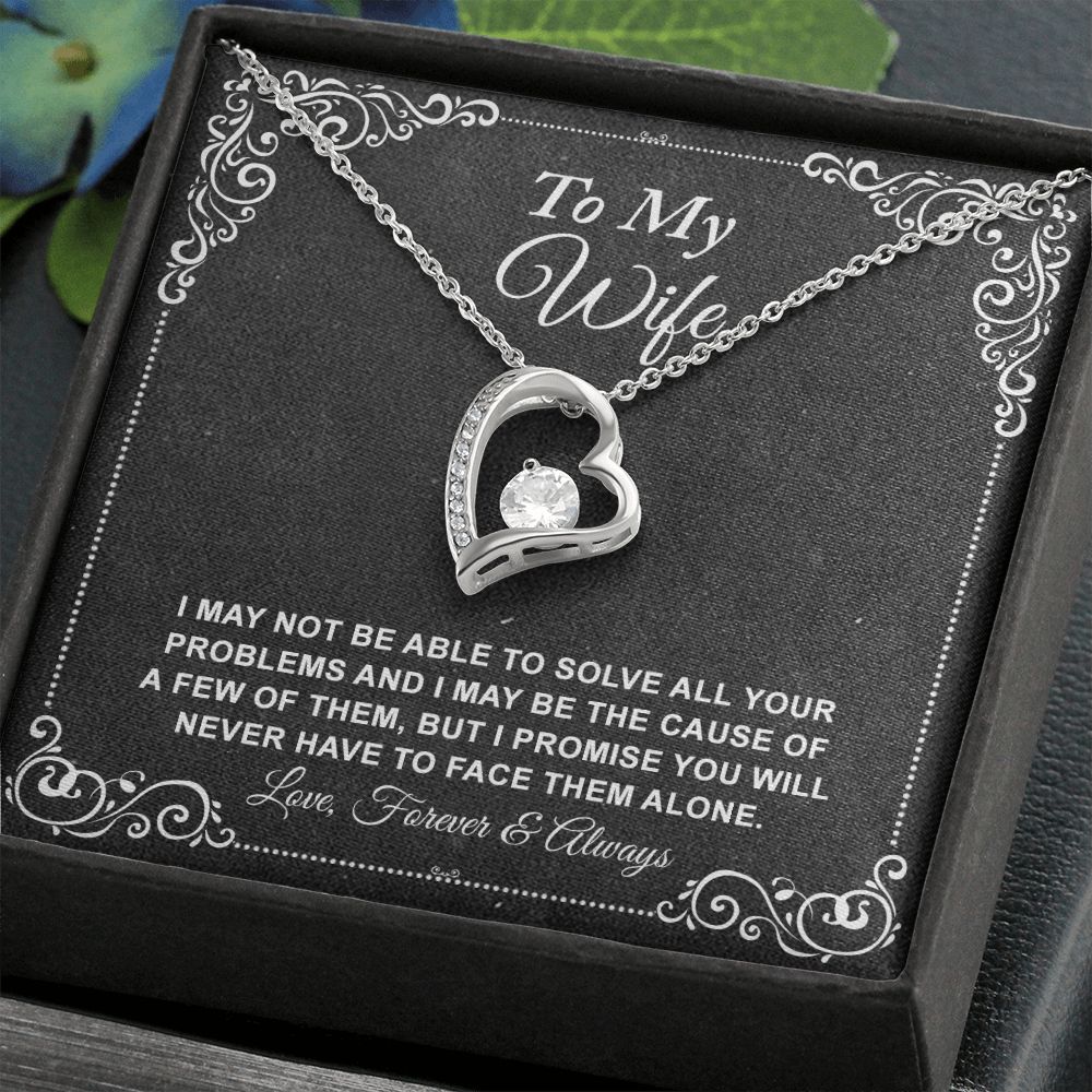 To My Wife Necklace, Gift For Wife From Husband, Anniversary Gift, Valentine's Forever Love Necklace