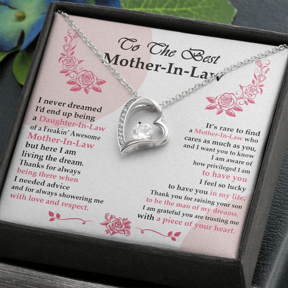 Mother in Law Necklace, Jewelry for Women, Future Mother in Law Gifts from Daughter in Law, Mother of Bride Gifts For Mother in Law, Birthday Gifts For Mother In Law From Daughter In Law6 Forever Love Necklace