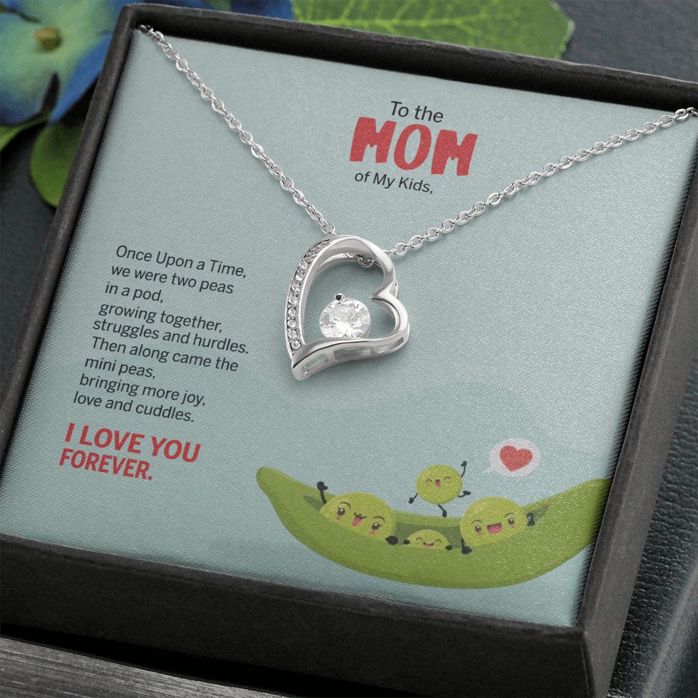 To My Mom Peas Pod Necklace From Kids, Gift For Mom On Mother's Day Jewelry Mom Forever Love Necklace