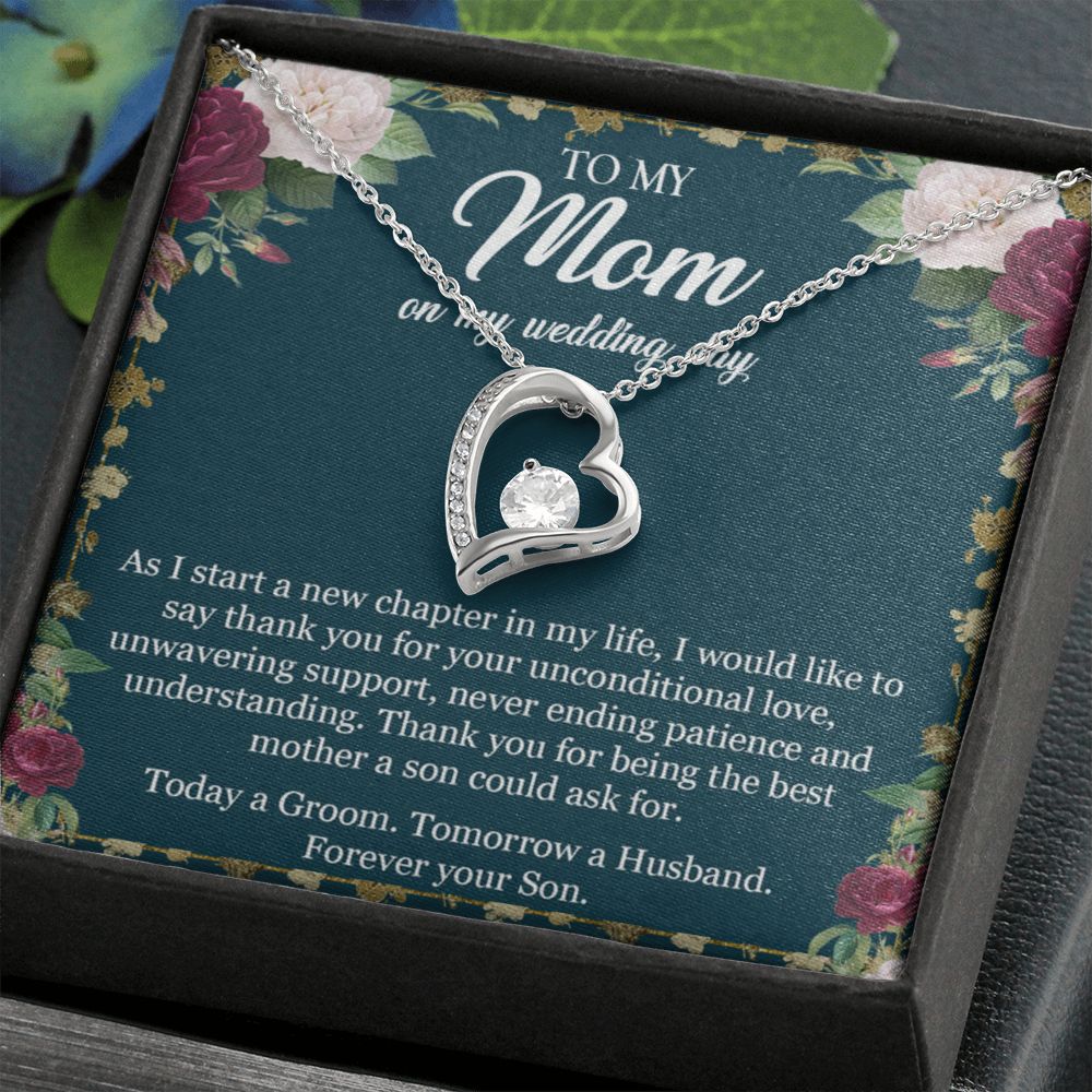 To My Mom Necklace, Gift For Mom, Mother's Day Gift from Daughter, Mom Jewelry Gift for Mothers Day, Birthday Gift for Mother, Moms Gift from Daughter Son, Necklace for Mom Mother 3 Forever Love Necklace