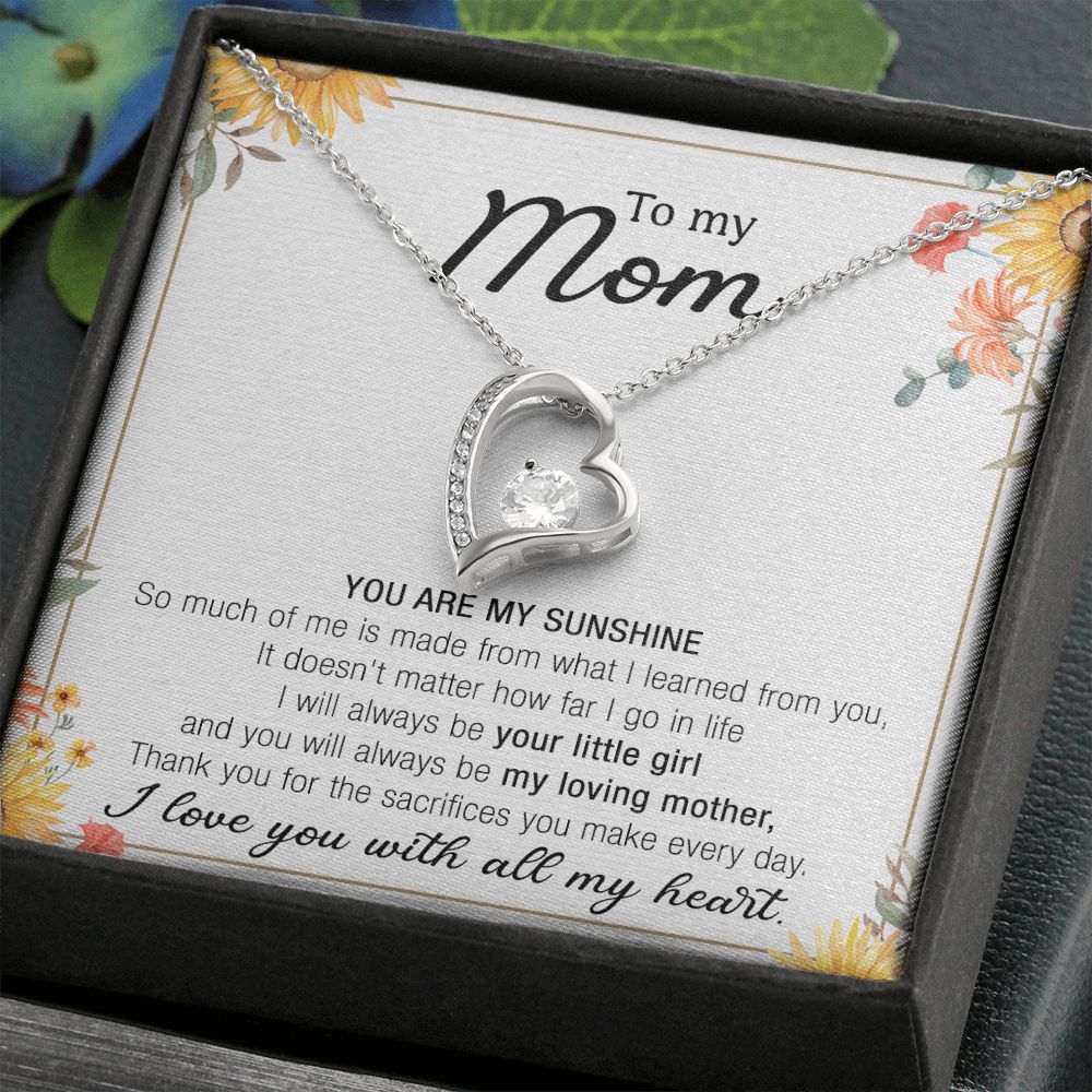 Mom Necklace Gifts for Mom from Daughter to Mom Gifts for Mothers Day from Daughter, To My Mom Necklace from Daughter to Mom Birthday Gifts Necklace with Message Card and Gift Box13 Forever Love Necklace