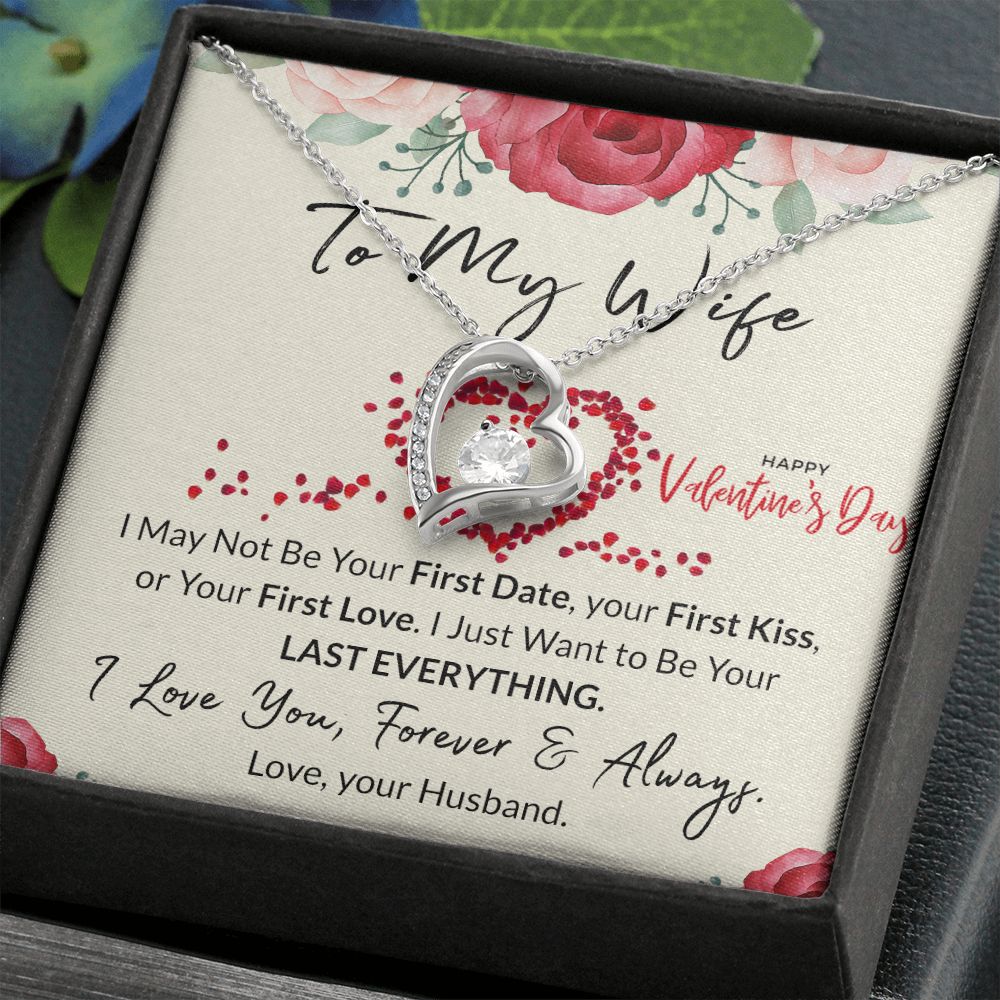 To My Wife Necklace from Husband, Personalized Necklace for Women, Luxury Necklace for Wife from Man Men, Wedding Anniversary Present For Wife, Beautiful Wife Jewelry Christmas Birthday Gift For Wife23 Forever Love Necklace