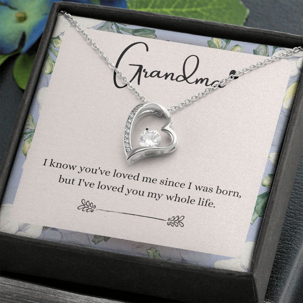 To My Grandma Necklace, Gift for Grandmother Necklace, Mothers Day Gift For Grandma Nana, Grandma Jewelry From Grandchildren GrandKids , Jewelry Box Gift For Grandma Grandmother9 Forever Love Necklace