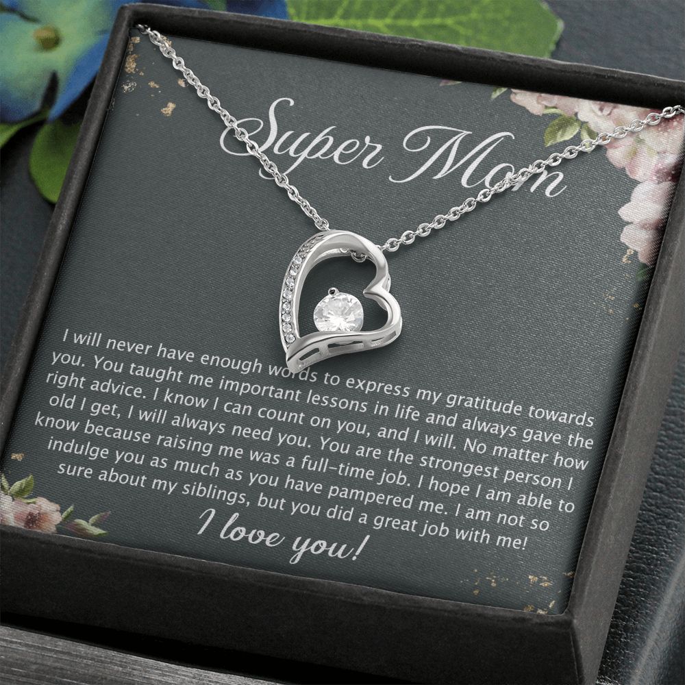 To My Mom Necklace Pendant Gift From Daughter Your Faith Lets Us Know With Message Card Gift For Mom Forever Love Necklace