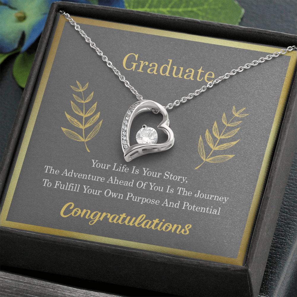 Graduation Gift For Daughter, University Graduate Gift, Graduation Gift For Her Congrats Graduation Pendants Gift For Daughter, Granddaughter, Niece, Sister Forever Love Necklace