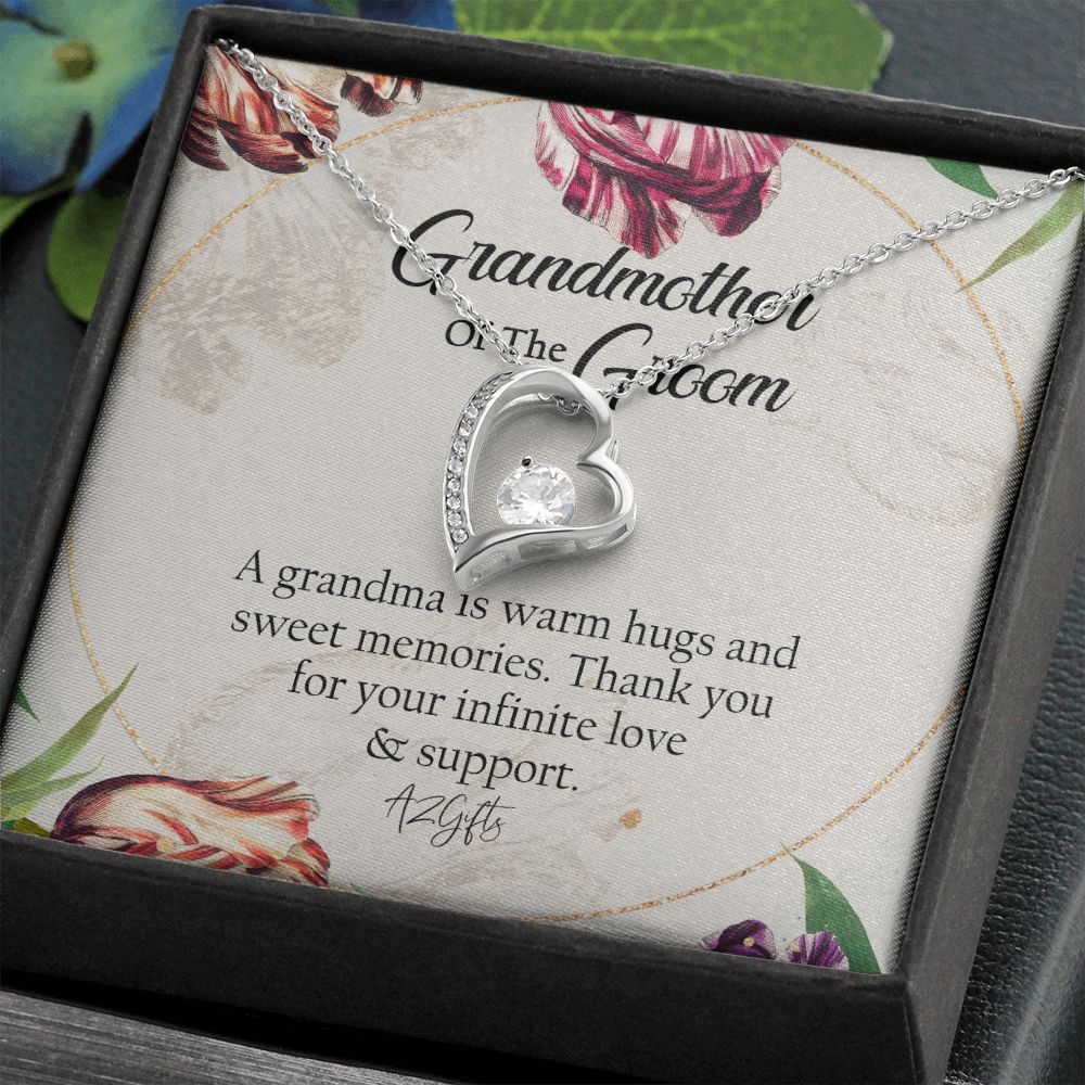 To My Grandmother Necklace, Gift for Grandmother Necklace, Mothers Day Gift For Grandma Nana, Grandma Jewelry From Grandchildren GrandKids , Jewelry Box Gift For Grandma Grandmother1 Forever Love Necklace