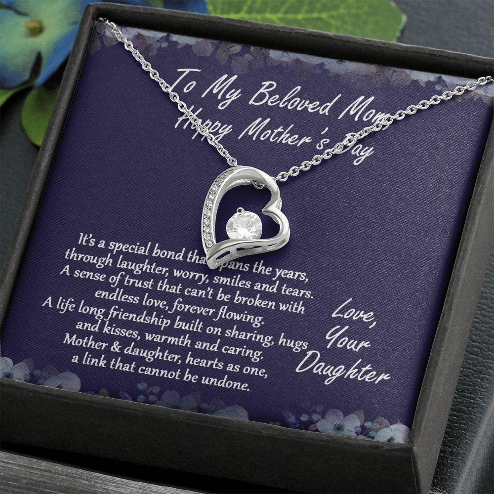 Mom Necklace Gifts for Mom from Daughter to Mom Gifts for Mothers Day from Daughter, To My Mom Necklace from Daughter to Mom Birthday Gifts Necklace with Message Card and Gift Box2232 Forever Love Necklace
