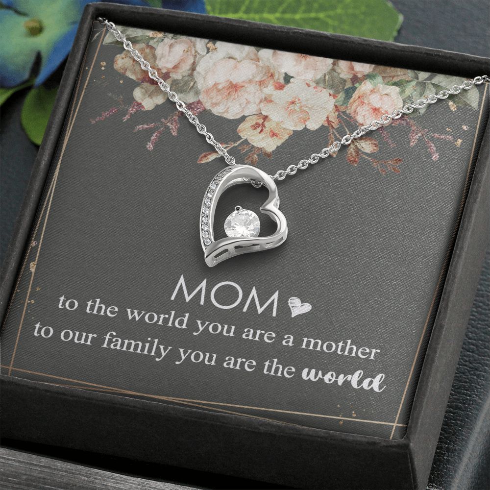 Mom Necklace Gifts for Mom from Daughter to Mom Gifts for Mothers Day from Daughter, To My Mom Necklace from Daughter to Mom Birthday Gifts Necklace with Message Card and Gift Box4 Forever Love Necklace